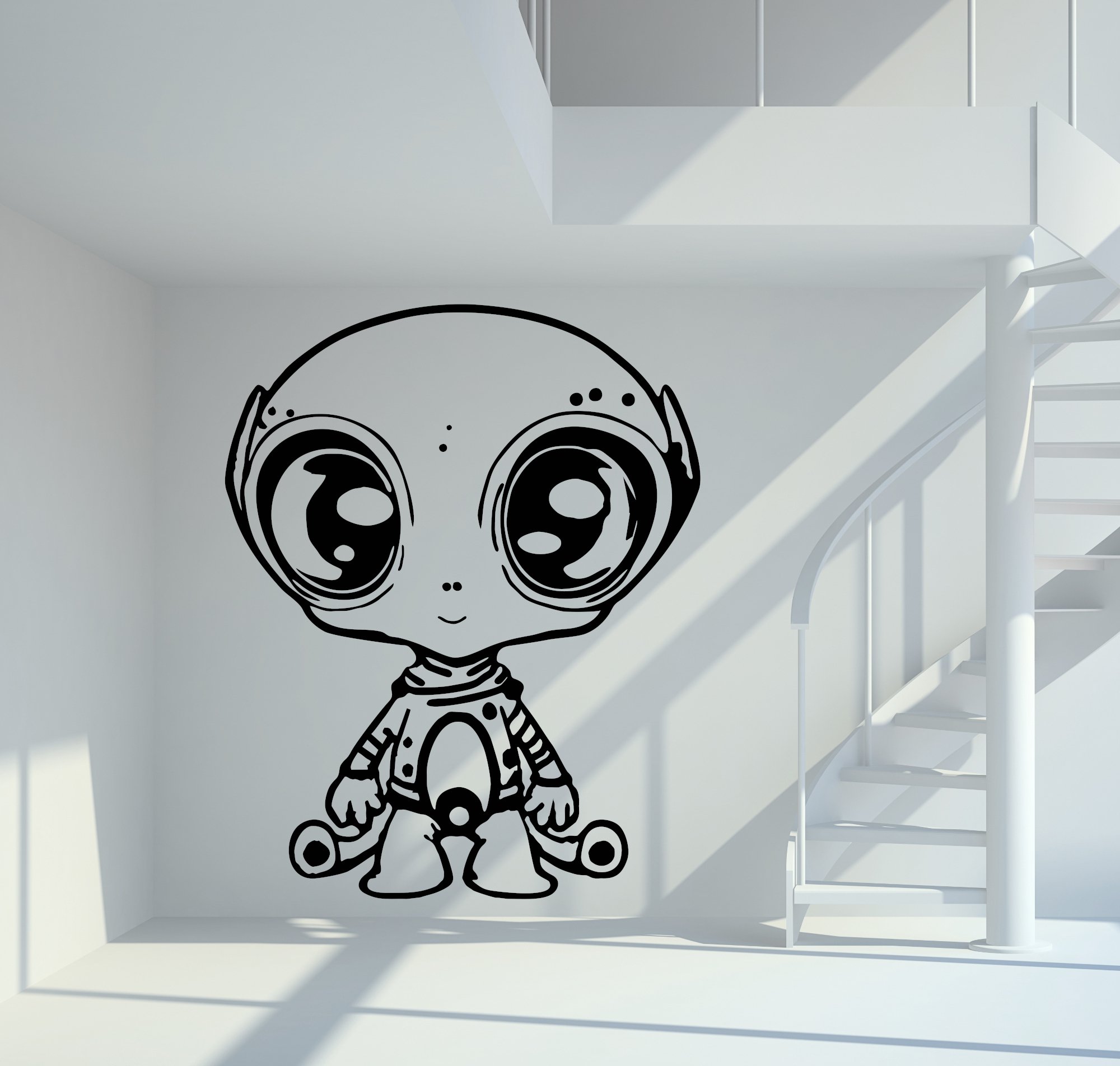 46222 Alien Cartoonstyle Wandtattoo